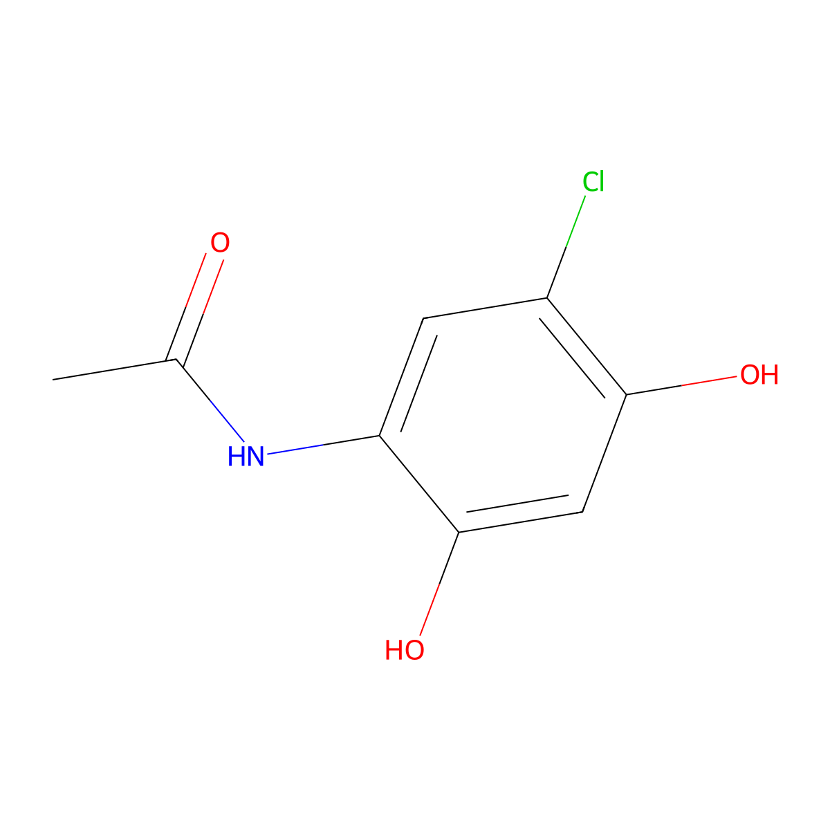 Acetamide, N-(5-chloro-2,4-dihydroxyphenyl)- molecular structure, CAS 82845-26-9