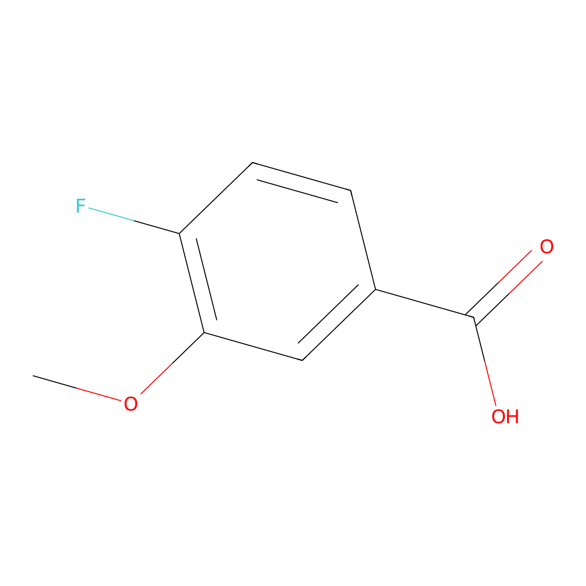 4-Fluoro-3-methoxybenzoic acid molecular structure, CAS 82846-18-2