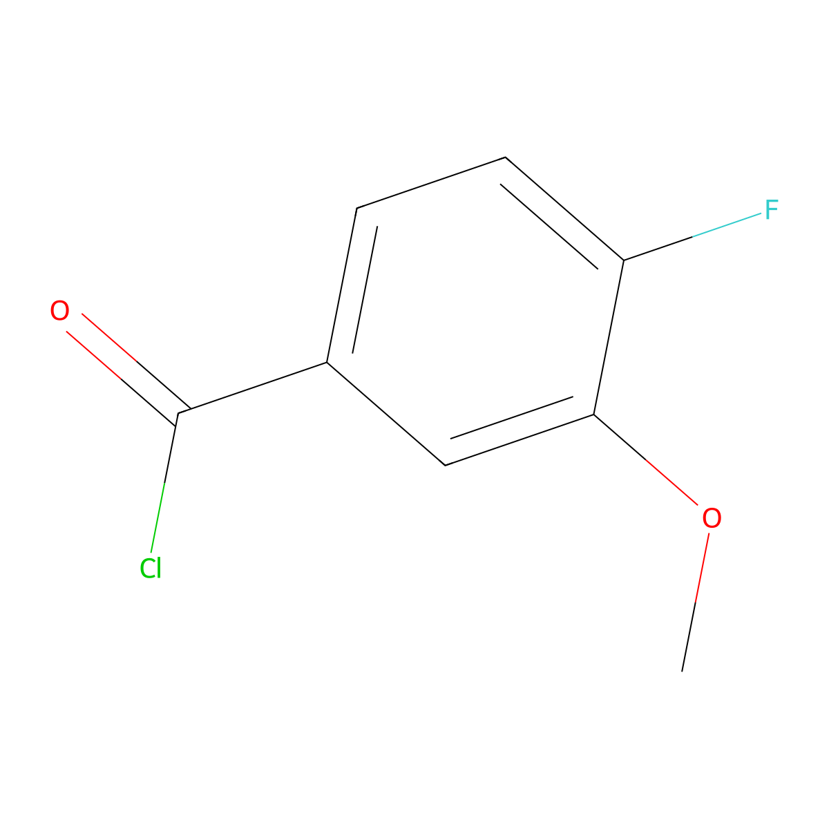 4-Fluoro-3-methoxybenzoyl chloride molecular structure, CAS 82846-19-3