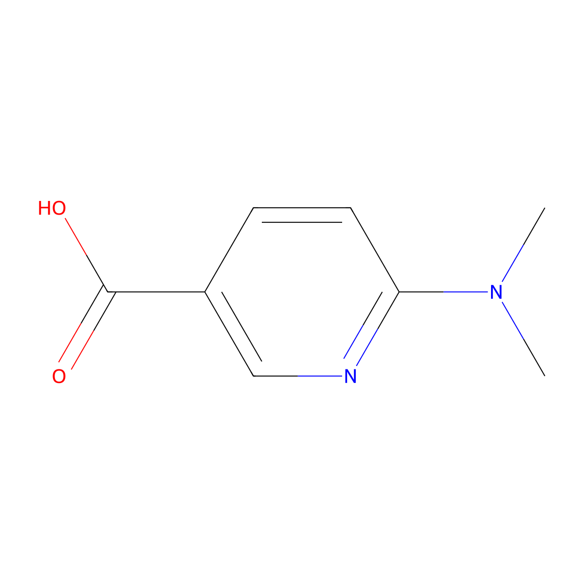 6-(Dimethylamino)-3-pyridinecarboxylic acid molecular structure, CAS 82846-28-4