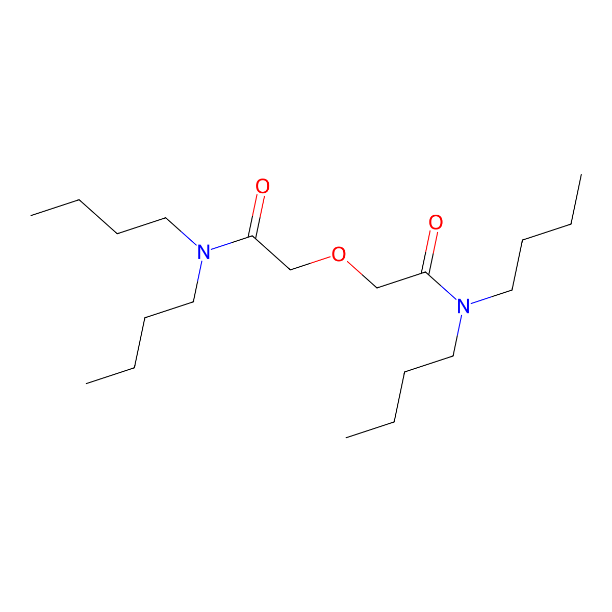 2,2'-Oxybis(N,N-dibutylacetamide) molecular structure, CAS 82846-38-6