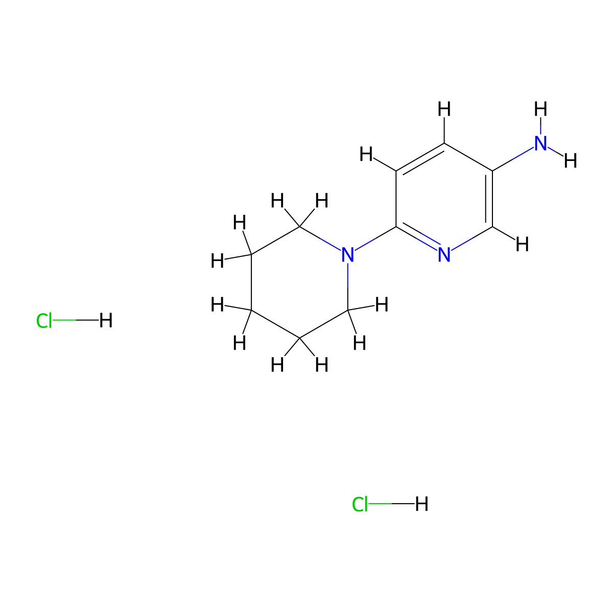 6-(Piperidin-1-yl)pyridin-3-amine dihydrochloride molecular structure, CAS 82857-31-6