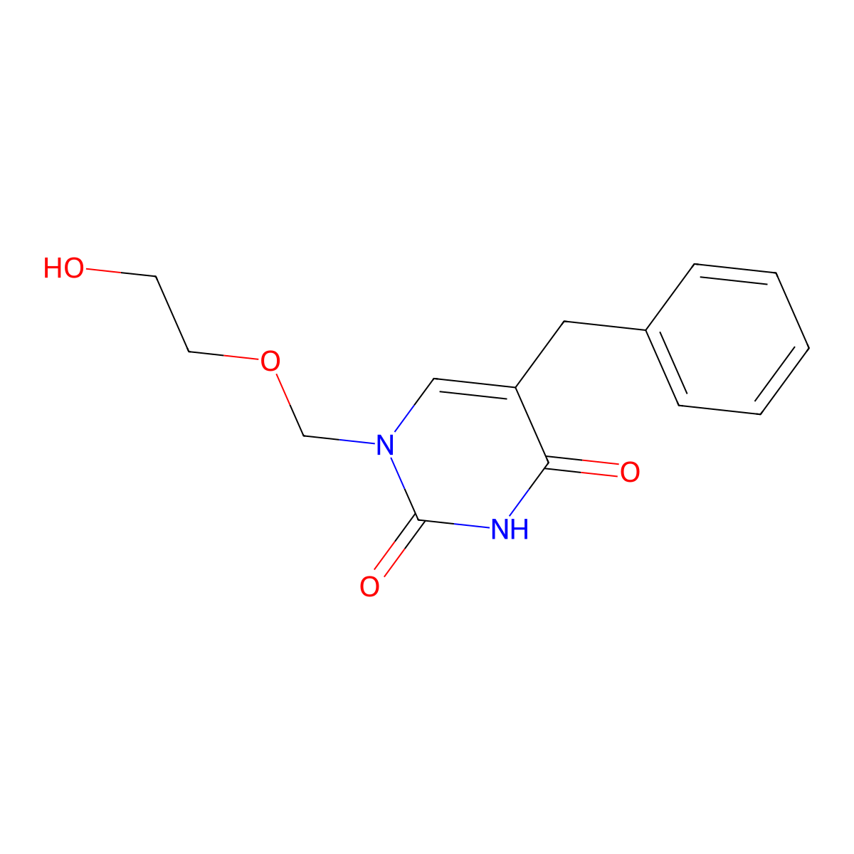 Benzylacyclouridine molecular structure, CAS 82857-69-0