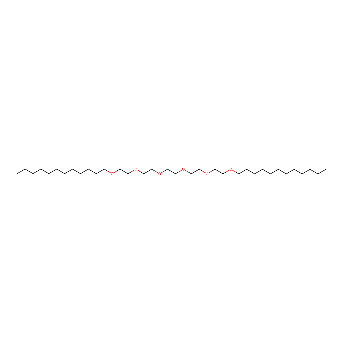 1,2-Bis[2-(2-dodecyloxyethoxy)ethoxy]ethane molecular structure, CAS 82859-42-5