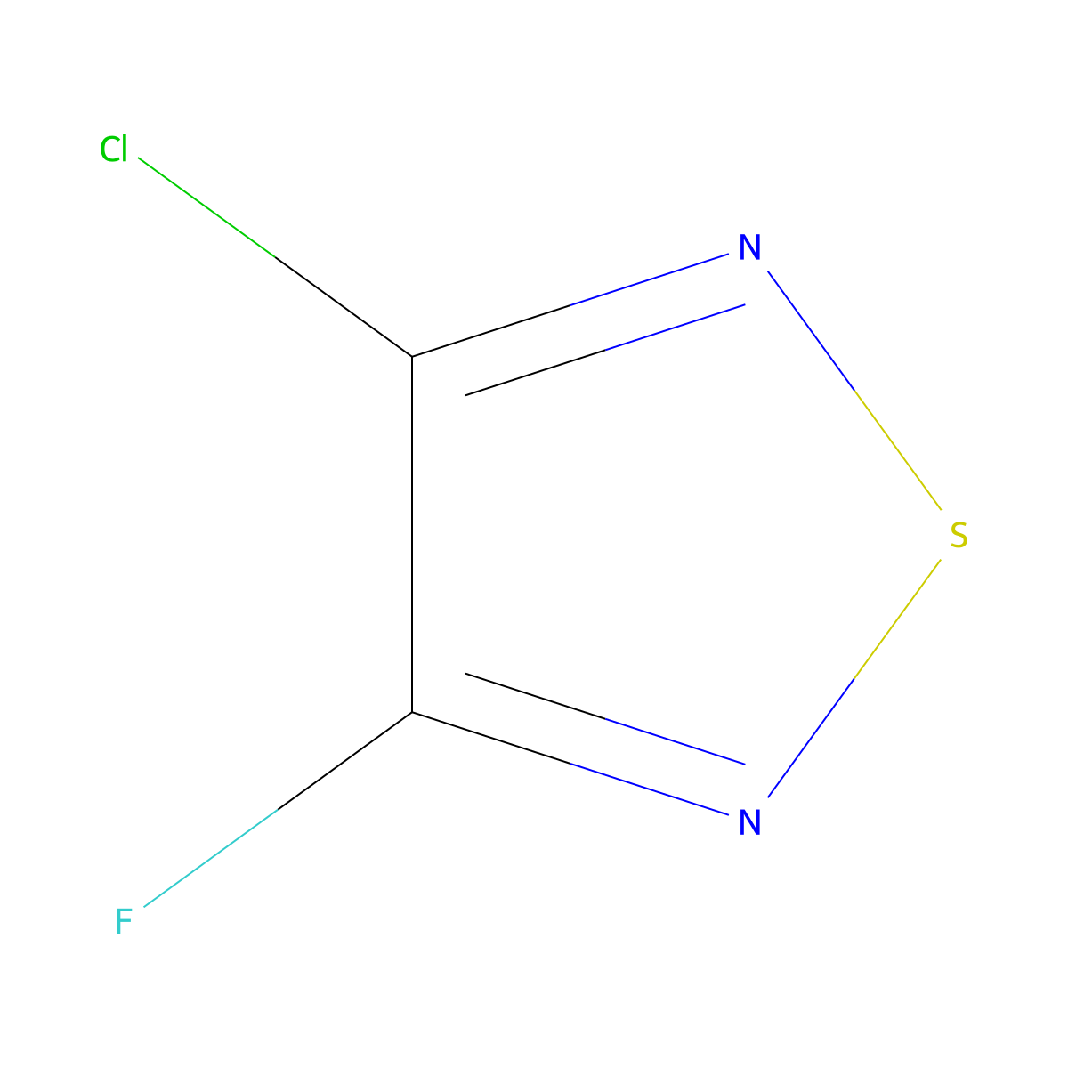 3-Chloro-4-fluoro-1,2,5-thiadiazole molecular structure, CAS 82878-38-4