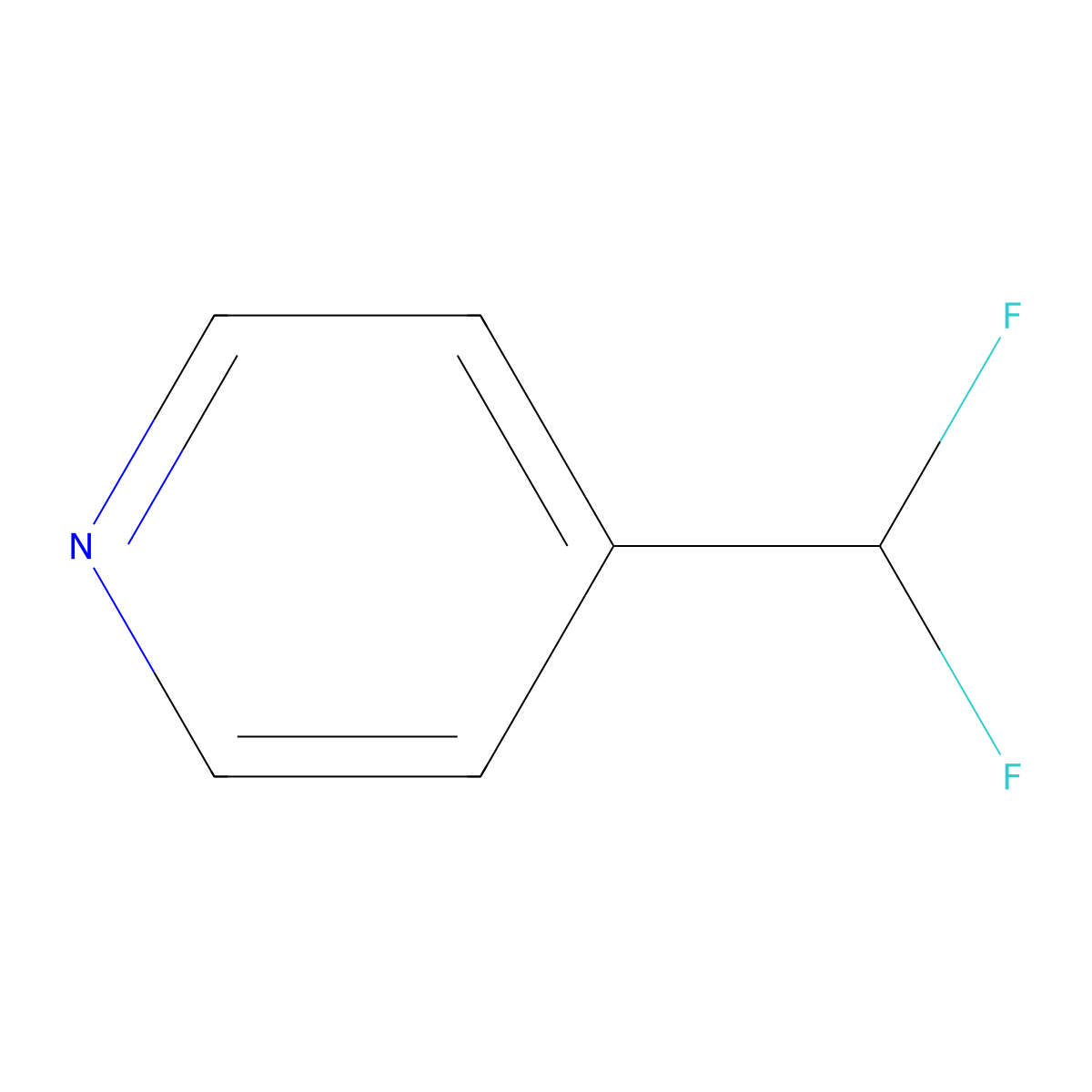 4-(Difluoromethyl)pyridine molecular structure, CAS 82878-62-4