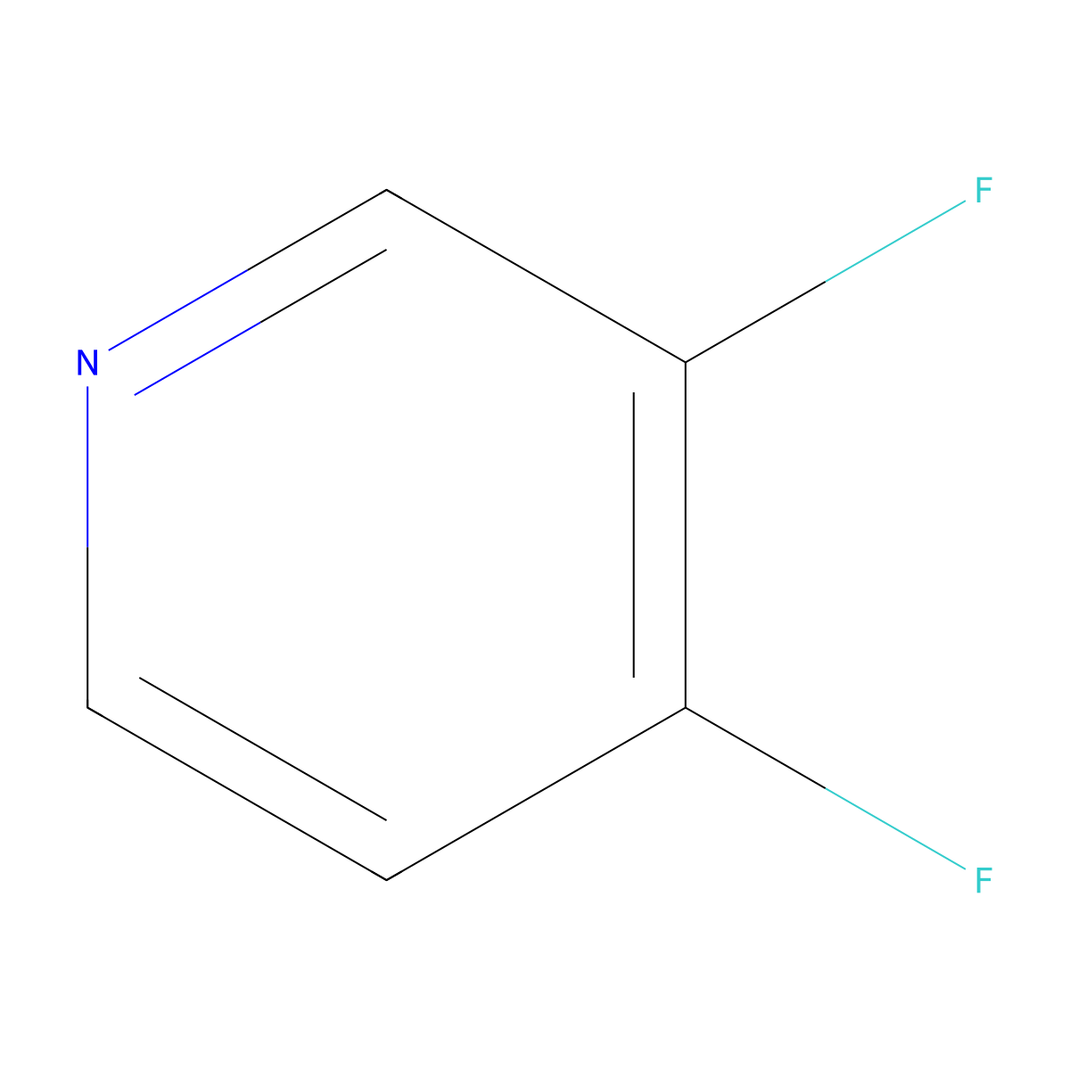 3,4-Difluoropyridine molecular structure, CAS 82878-63-5