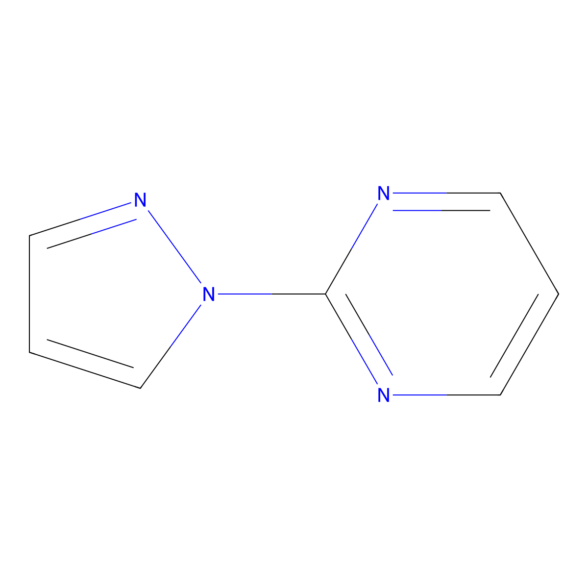 2-(1H-Pyrazol-1-yl)pyrimidine molecular structure, CAS 82882-56-2