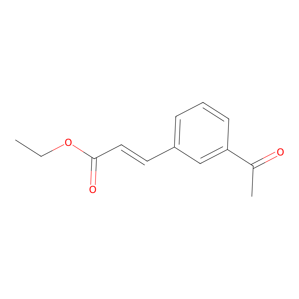 (E)-ethyl 3-(3-acetylphenyl)acrylate molecular structure, CAS 82885-96-9