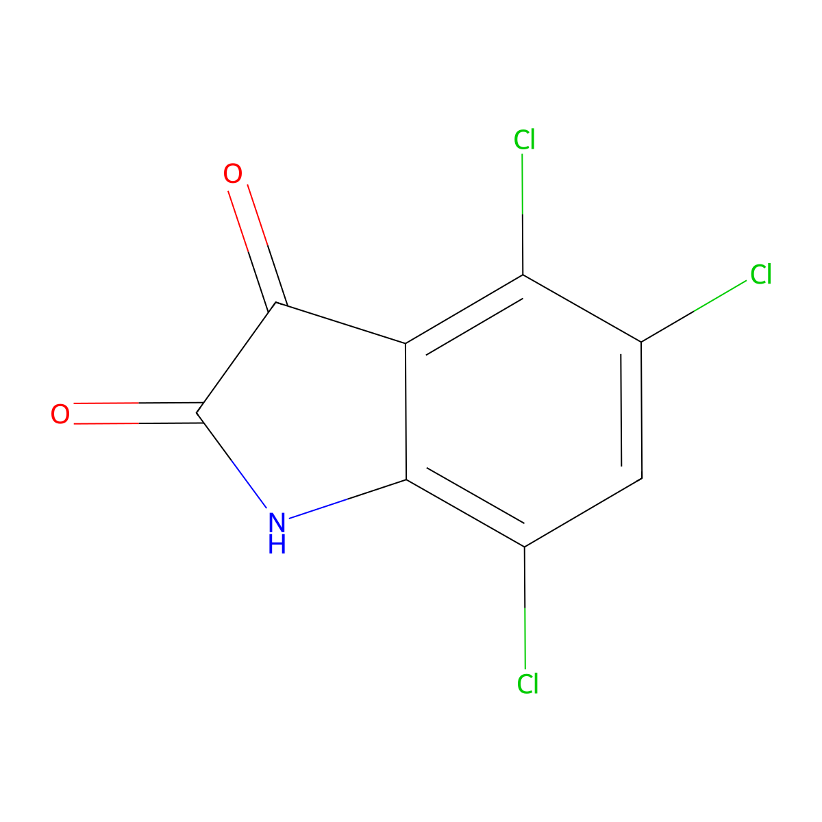 4,5,7-trichloro-1H-indole-2,3-dione molecular structure, CAS 828911-72-4
