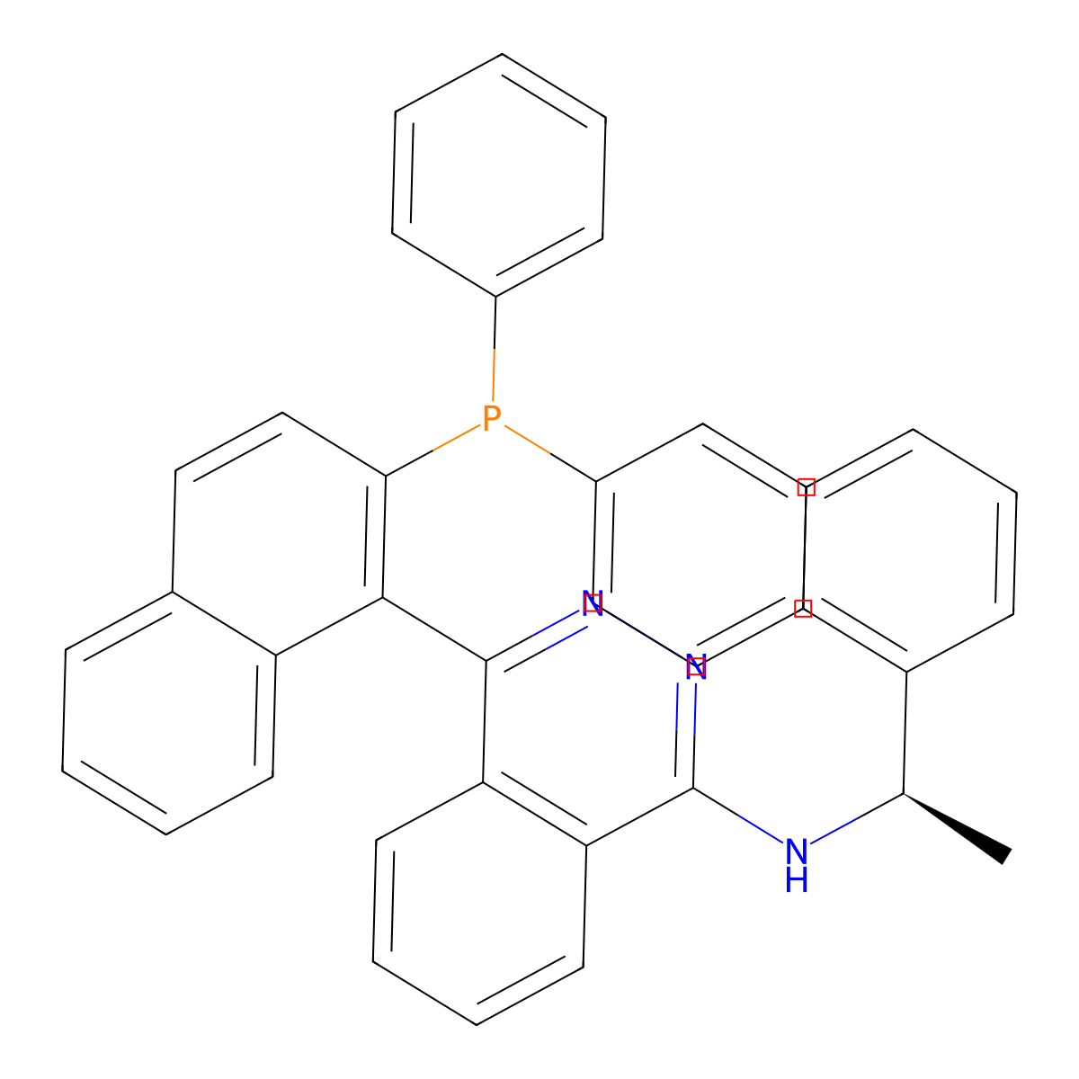 (S)-4-[2-(Diphenylphosphino)-1-naphthalenyl]-N-[(R)-1-phenylethyl]-1-phthalazinamine , (R,Sa)-N-PINAP molecular structure, CAS 828927-96-4