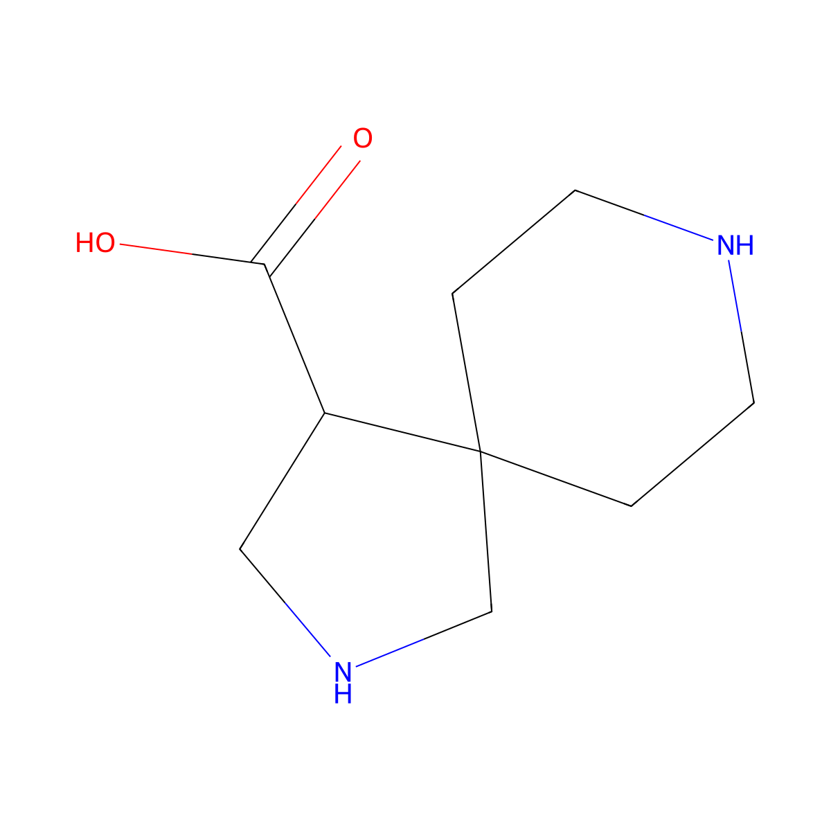 2,8-Diazaspiro[4.5]decane-4-carboxylic acid molecular structure, CAS 828928-26-3