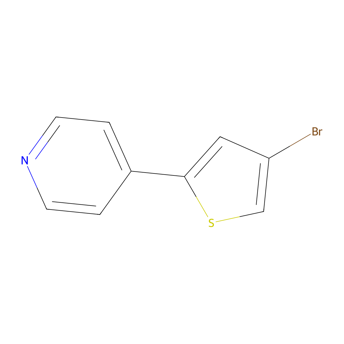 4-(4-Bromothiophen-2-yl)pyridine molecular structure, CAS 828928-88-7