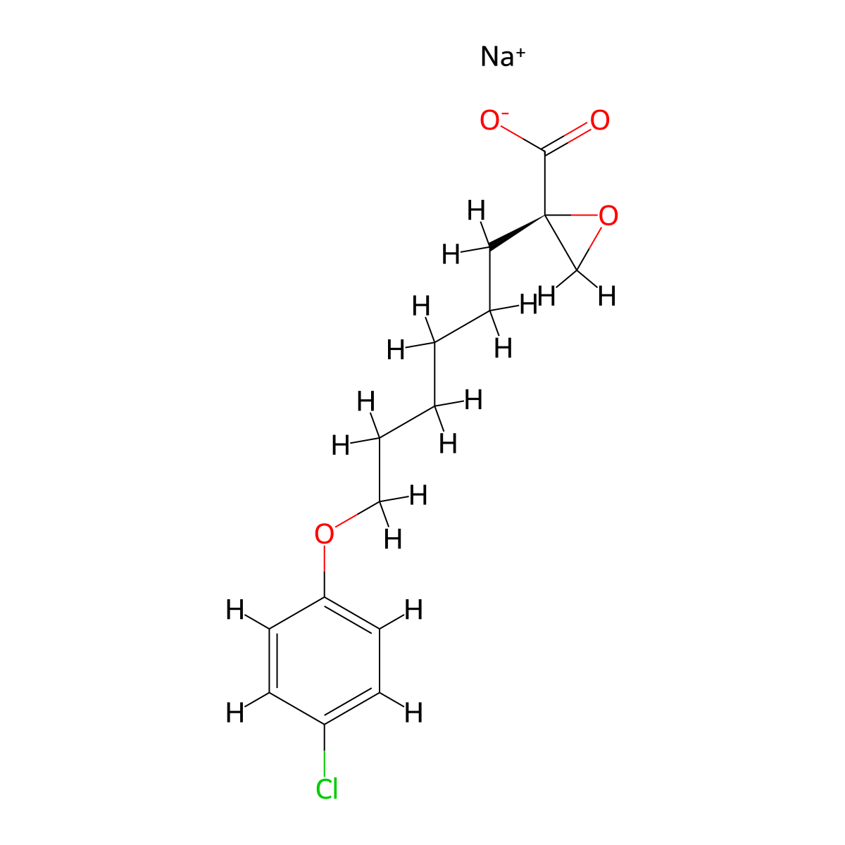 (R)-(+)-Etomoxir sodium salt molecular structure, CAS 828934-41-4
