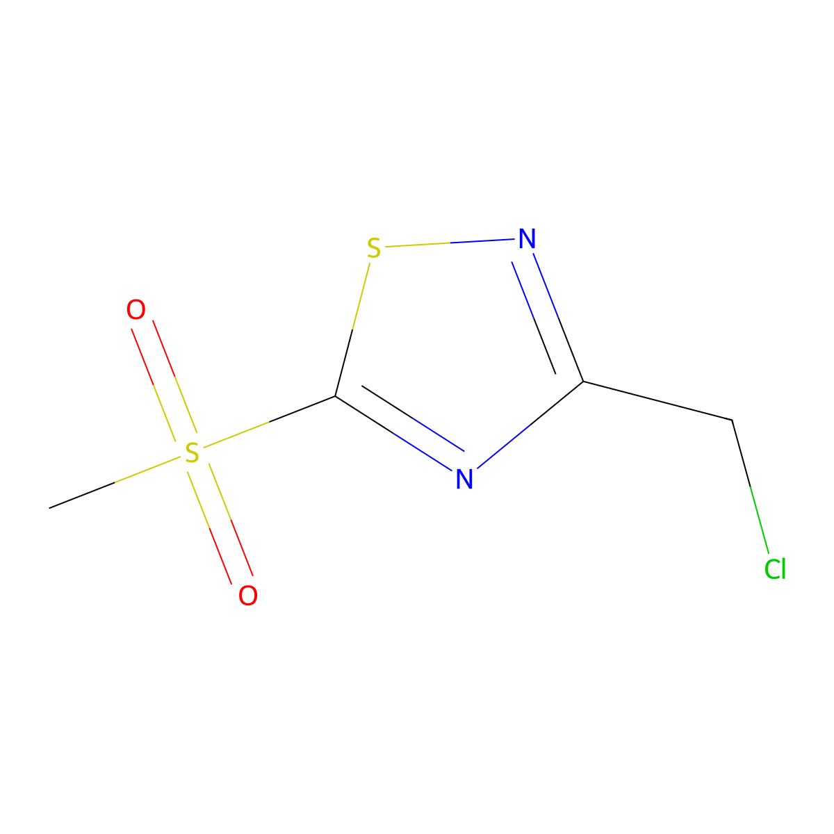 3-(Chloromethyl)-5-(methanesulfonyl)-1,2,4-thiadiazole molecular structure, CAS 828934-76-5
