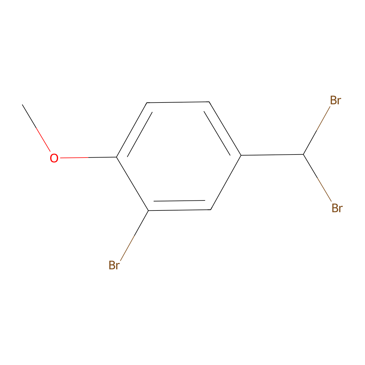 2-Bromo-4-(dibromomethyl)-1-methoxybenzene molecular structure, CAS 82894-82-4