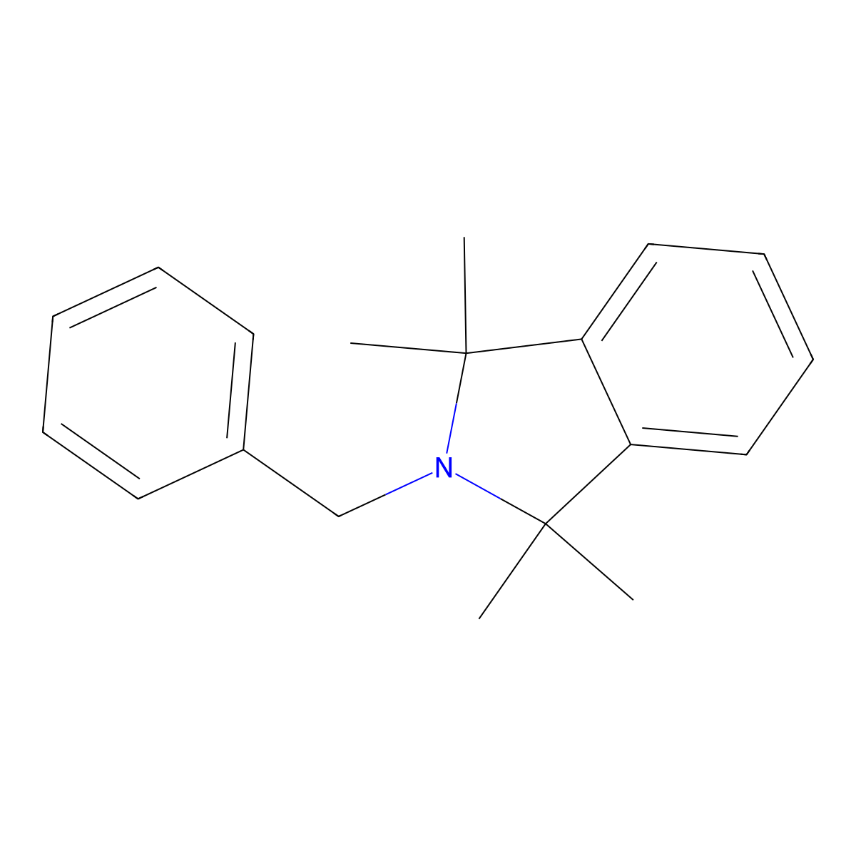 2-Benzyl-1,1,3,3-tetramethylisoindoline molecular structure, CAS 82894-83-5
