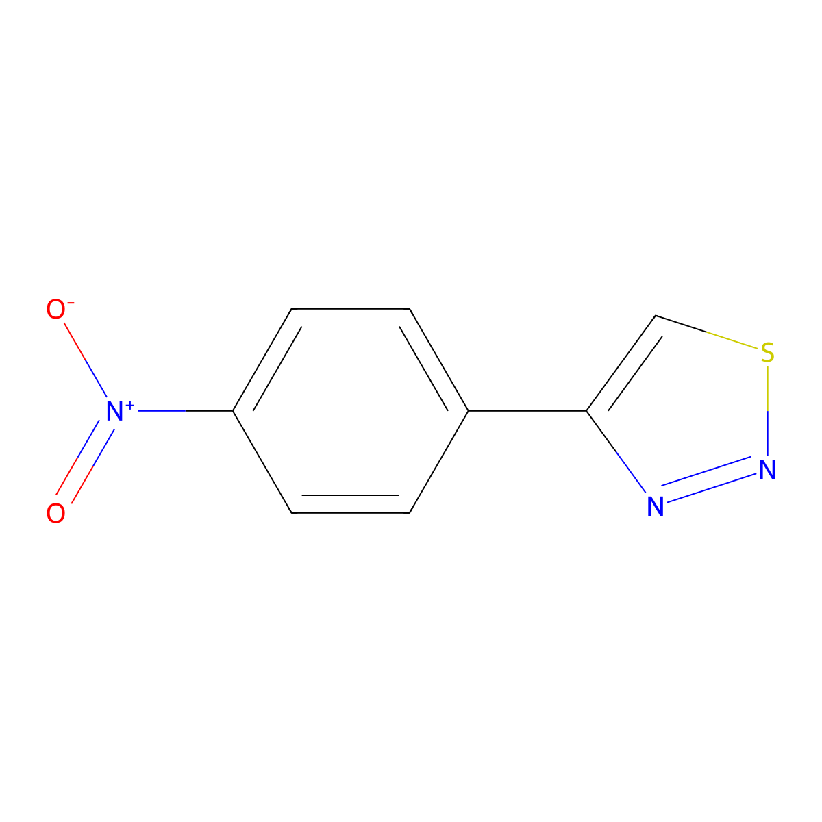 4-(4-Nitrophenyl)-1,2,3-thiadiazole molecular structure, CAS 82894-98-2