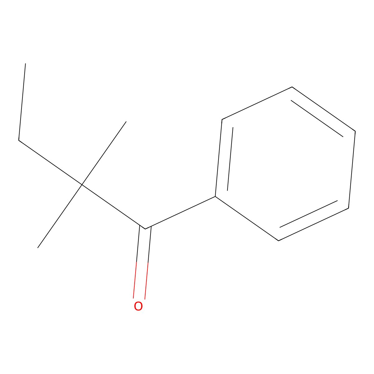 2,2-Dimethyl-1-phenylbutan-1-one molecular structure, CAS 829-10-7