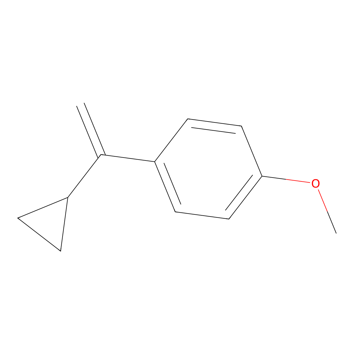 1-(1-Cyclopropylethenyl)-4-methoxybenzene molecular structure, CAS 829-17-4