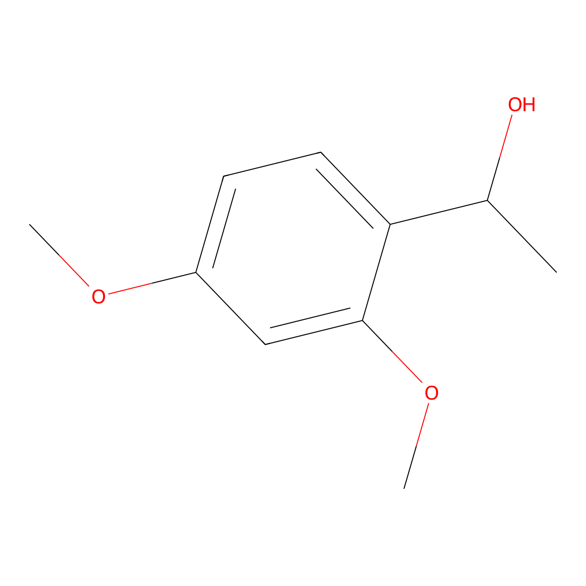 1-(2,4-Dimethoxyphenyl)ethan-1-ol molecular structure, CAS 829-19-6