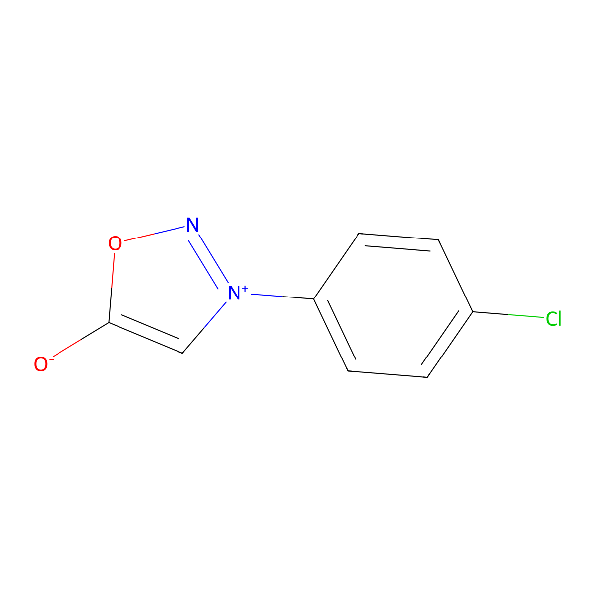 3-(4-Chlorophenyl)sydnone molecular structure, CAS 829-31-2