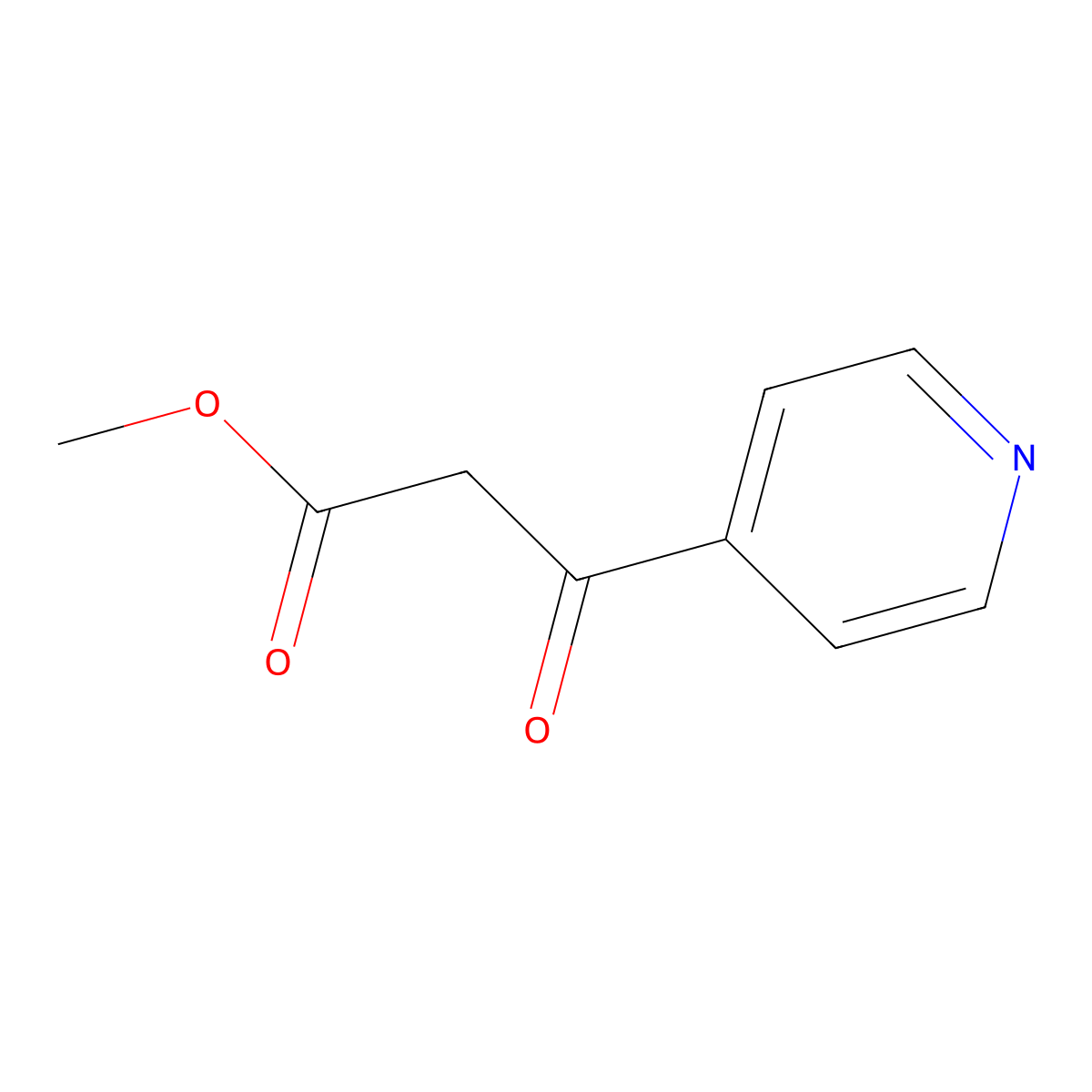 Methyl 3-oxo-3-(pyridin-4-yl)propanoate molecular structure, CAS 829-45-8