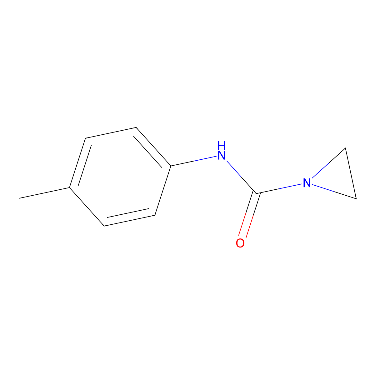 1-AZIRIDINECARBOXAMIDE, N-(p-TOLYL)- molecular structure, CAS 829-65-2