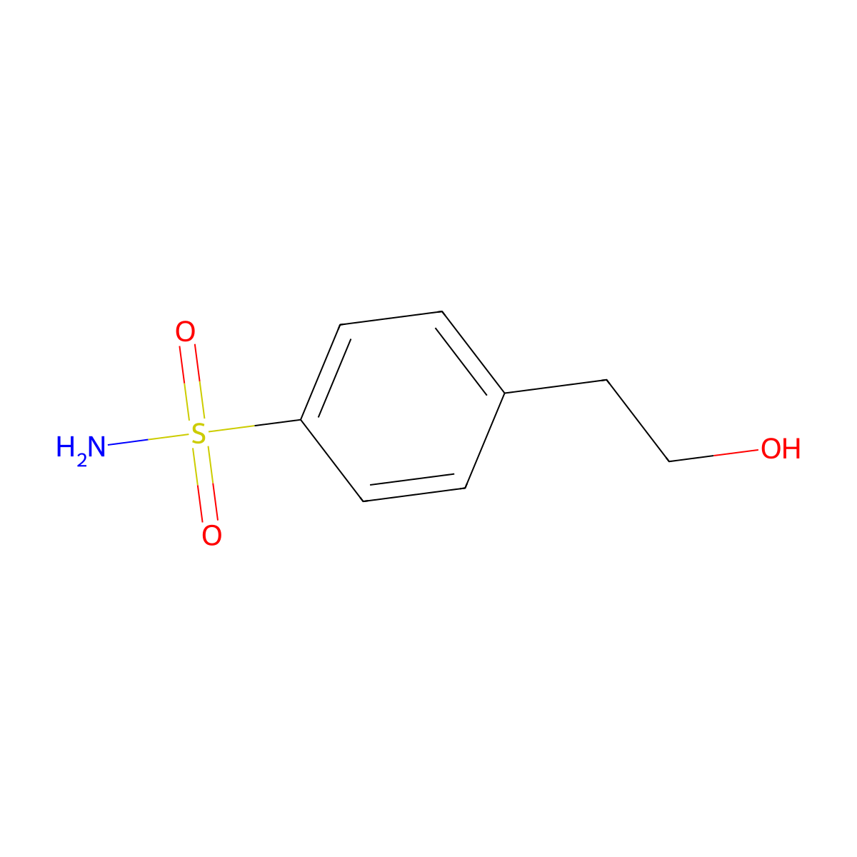 4-(2-Hydroxyethyl)benzenesulfonamide molecular structure, CAS 829-71-0
