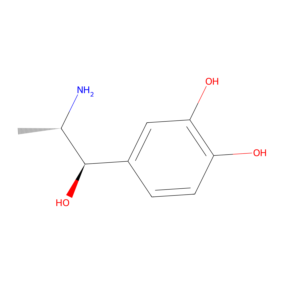 Levonordefrin molecular structure, CAS 829-74-3