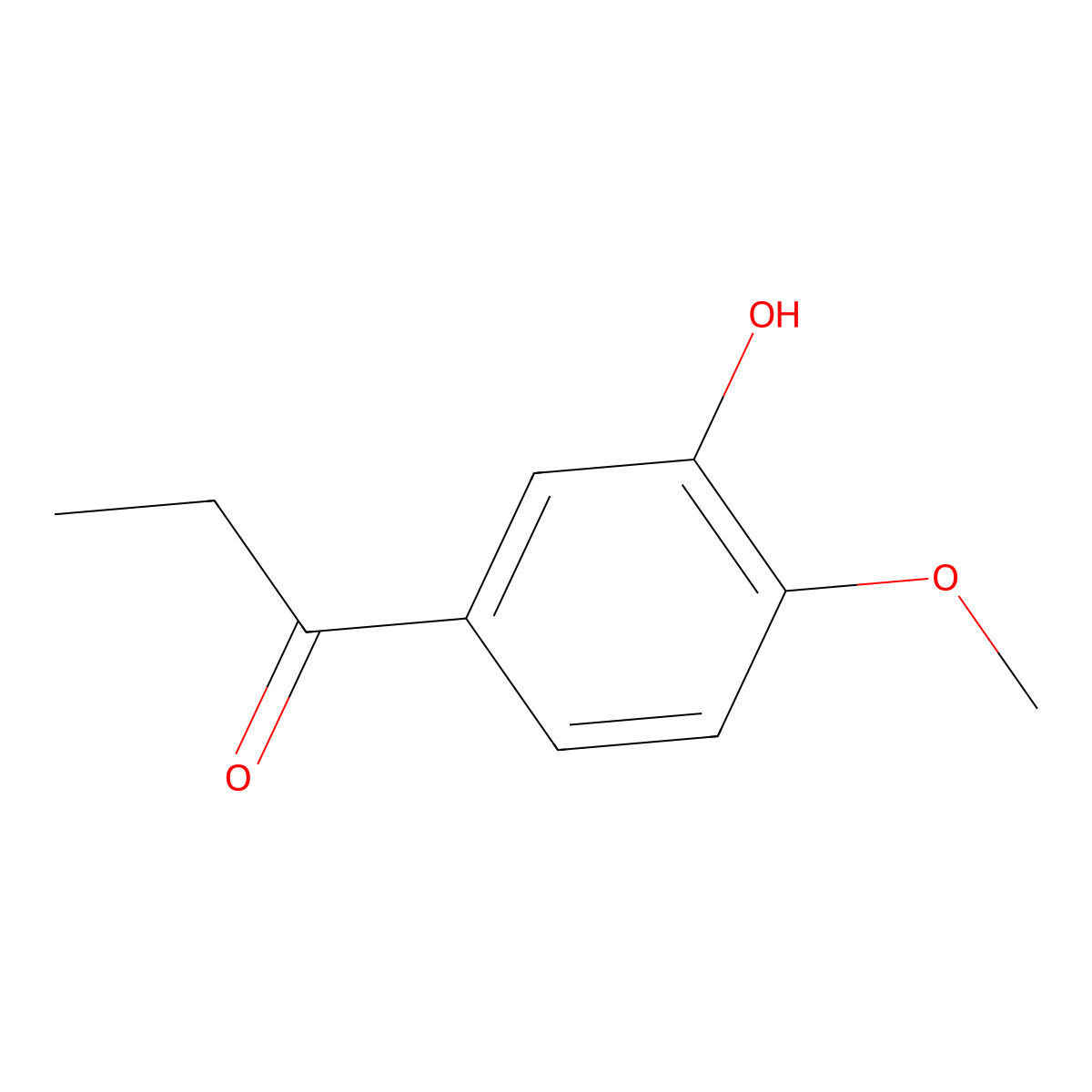 3'-Hydroxy-4'-methoxypropiophenone molecular structure, CAS 829-76-5