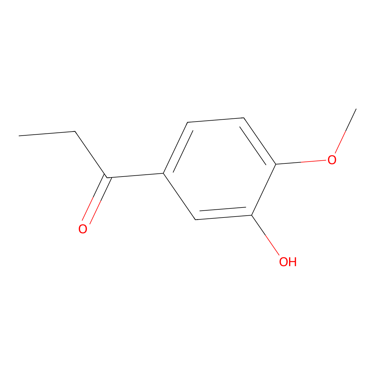3'-Hydroxy-4'-methoxypropiophenone molecular structure, CAS 829-76-5