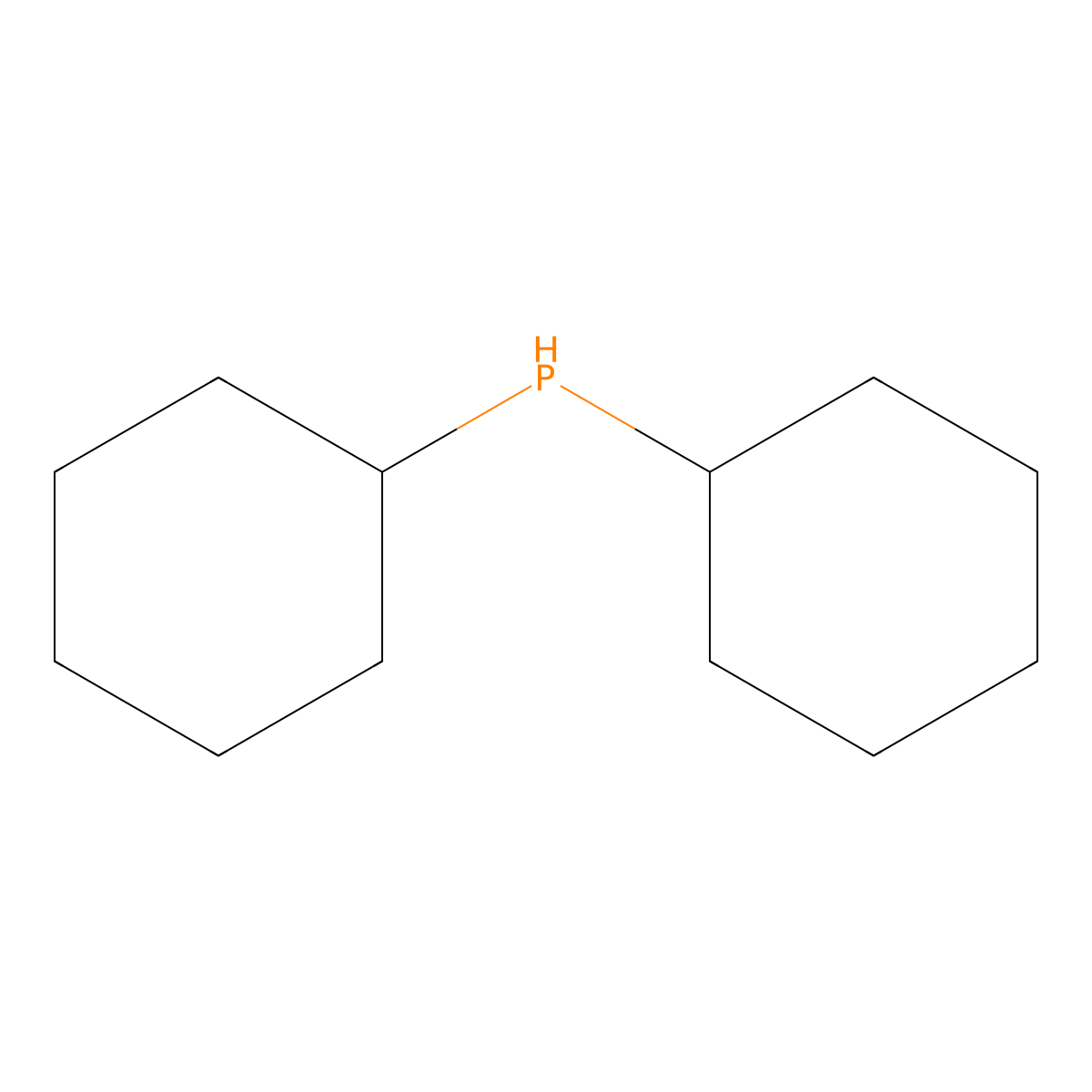 Dicyclohexylphosphine molecular structure, CAS 829-84-5