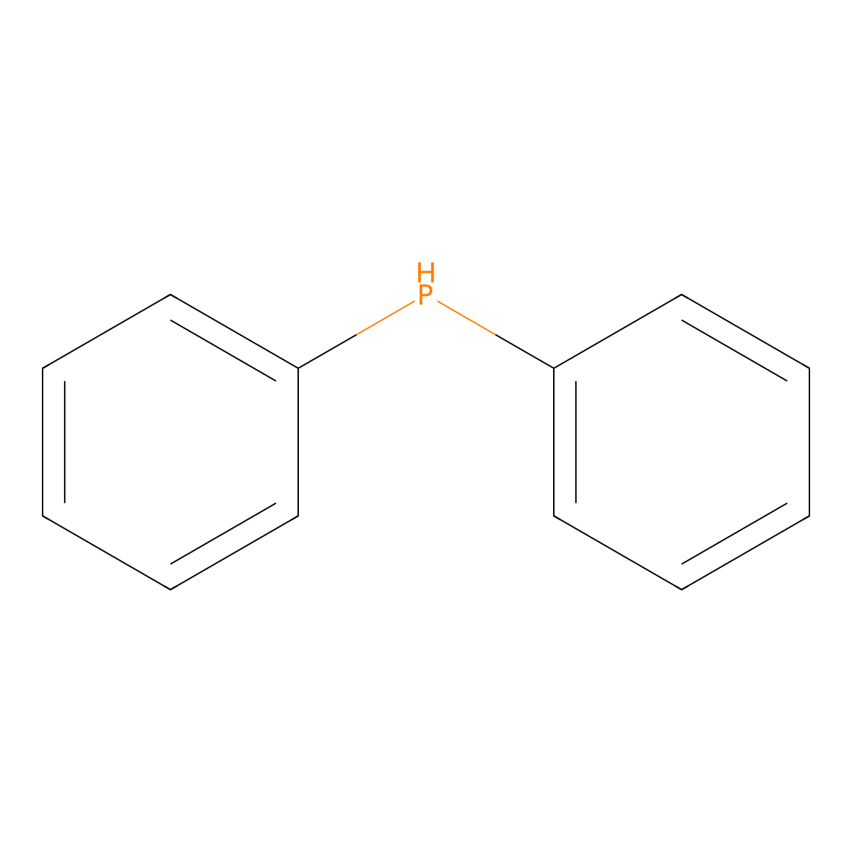 Diphenylphosphine molecular structure, CAS 829-85-6