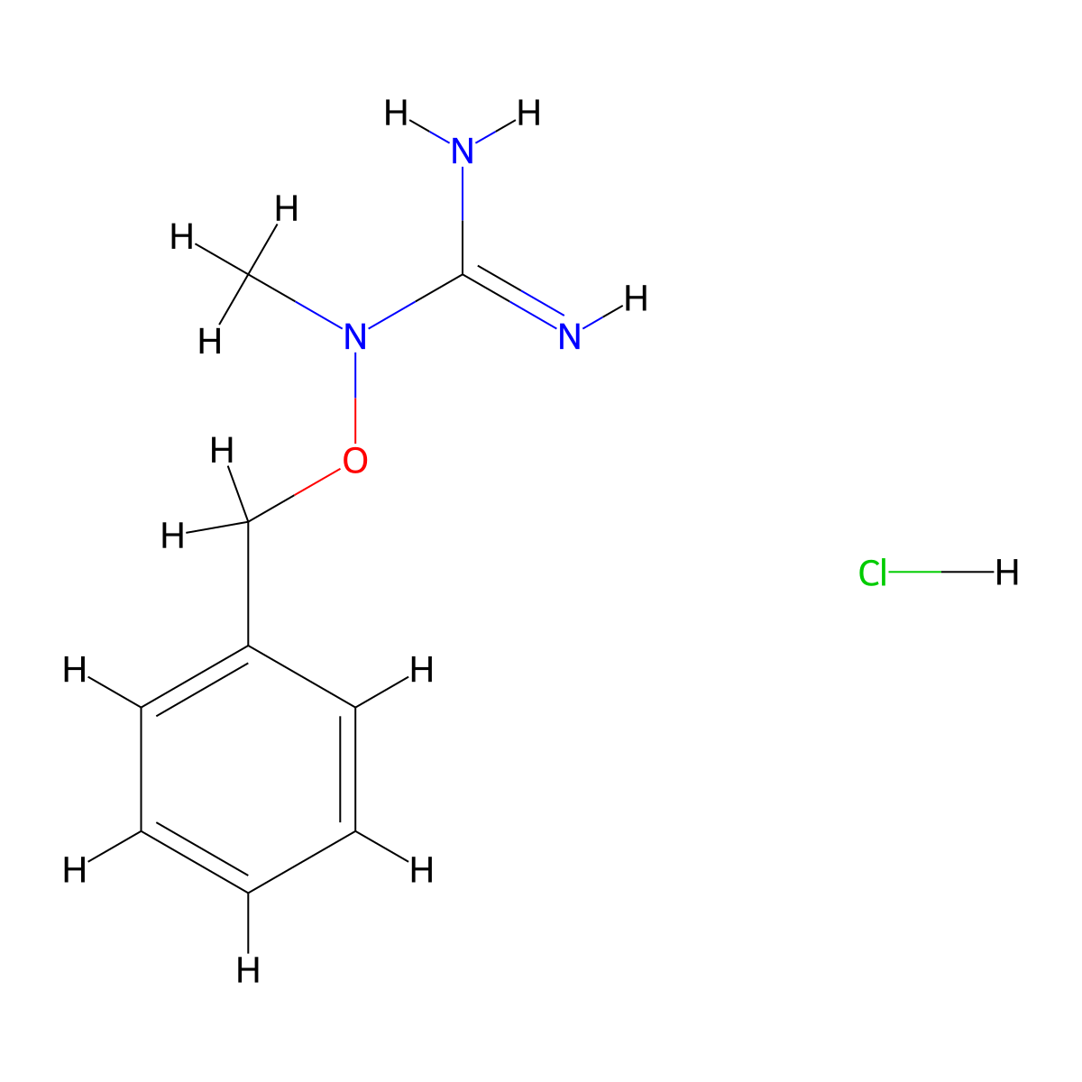 Guanidine, 1-(benzyloxy)-1-methyl-, hydrochloride molecular structure, CAS 829-94-7