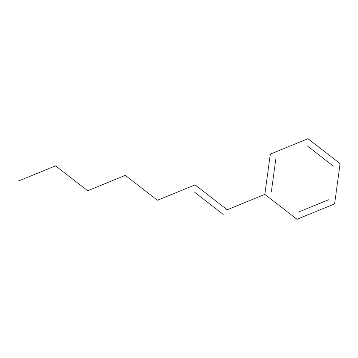 Benzene, 1-heptenyl- molecular structure, CAS 829-99-2