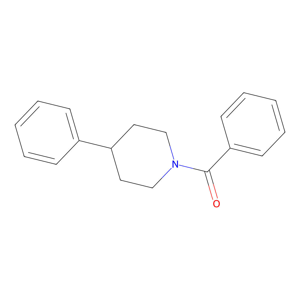 Phenyl-(4-phenylpiperidin-1-yl)methanone molecular structure, CAS 82902-54-3