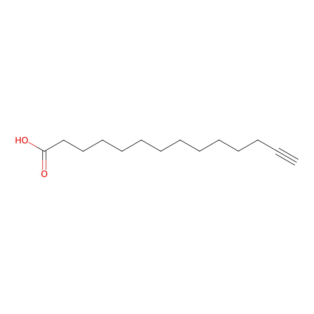 13-Tetradecynoic acid molecular structure, CAS 82909-47-5