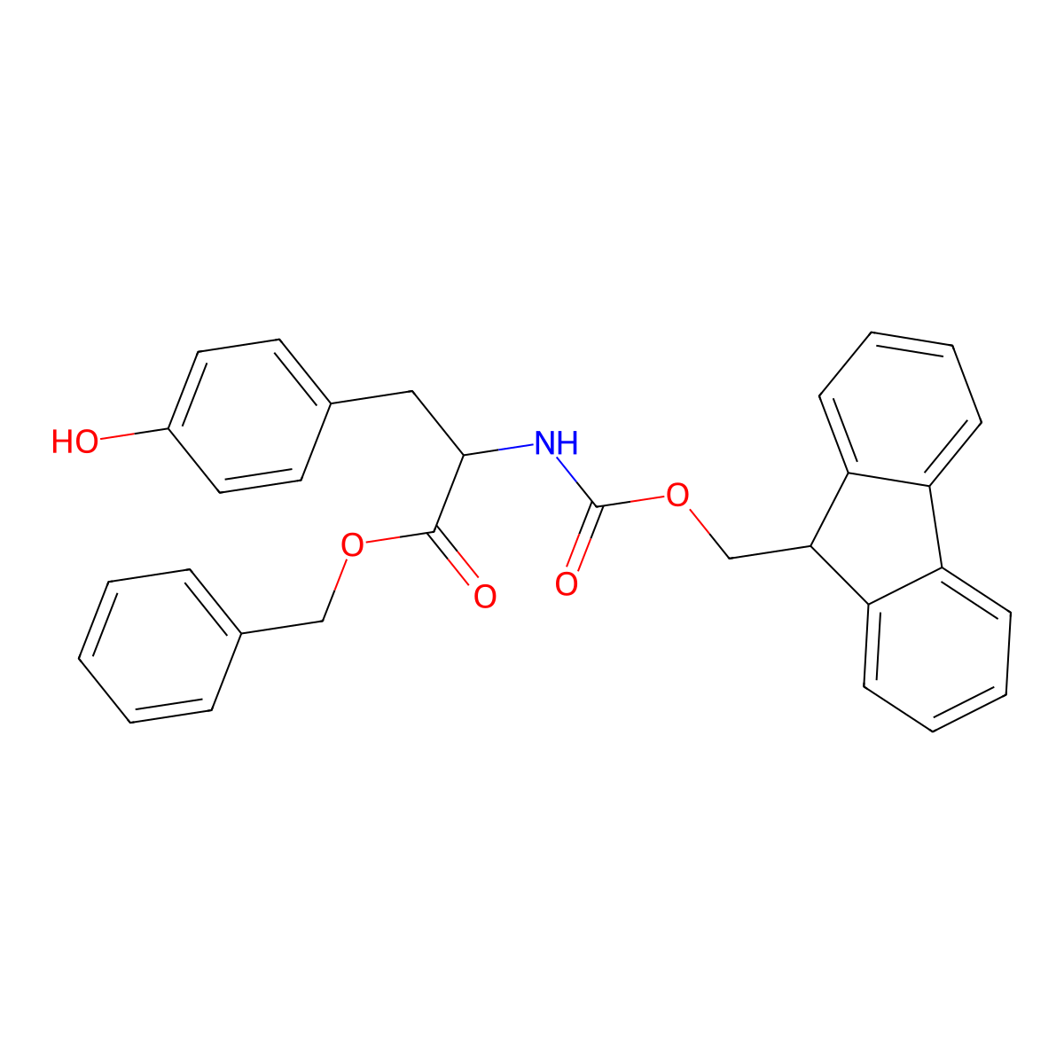 N-Fmoc-L-tyrosine Benzyl Ester molecular structure, CAS 82911-77-1