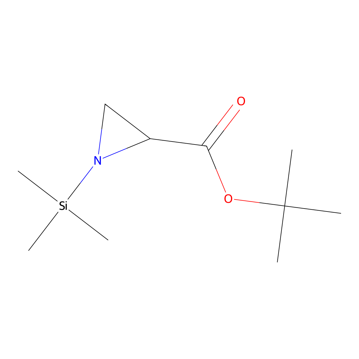 Tert-butyl 1-(trimethylsilyl)aziridine-2-carboxylate molecular structure, CAS 82912-35-4