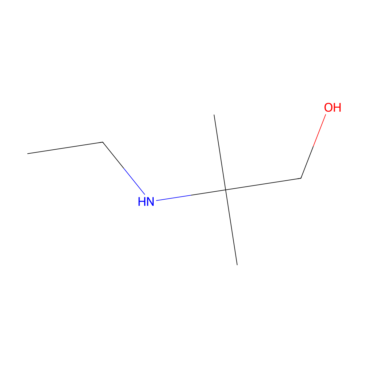 2-(Ethylamino)-2-methylpropan-1-ol molecular structure, CAS 82922-13-2