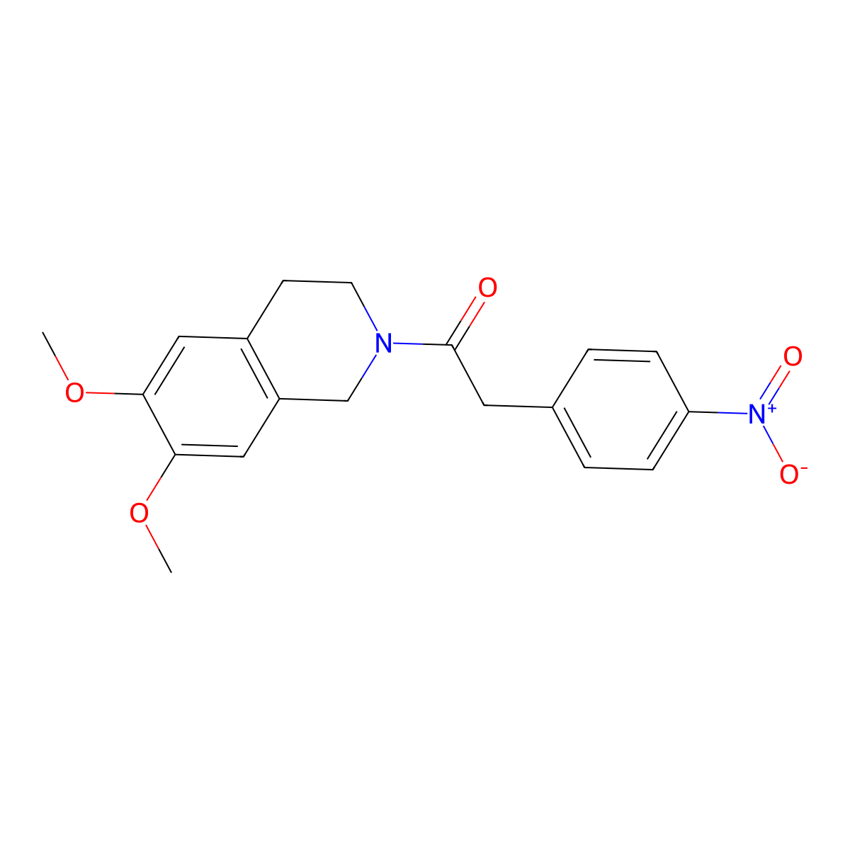 6,7-Dimethoxy-2-[(4-nitrophenyl)acetyl]-1,2,3,4-tetrahydroisoquinoline molecular structure, CAS 82924-82-1