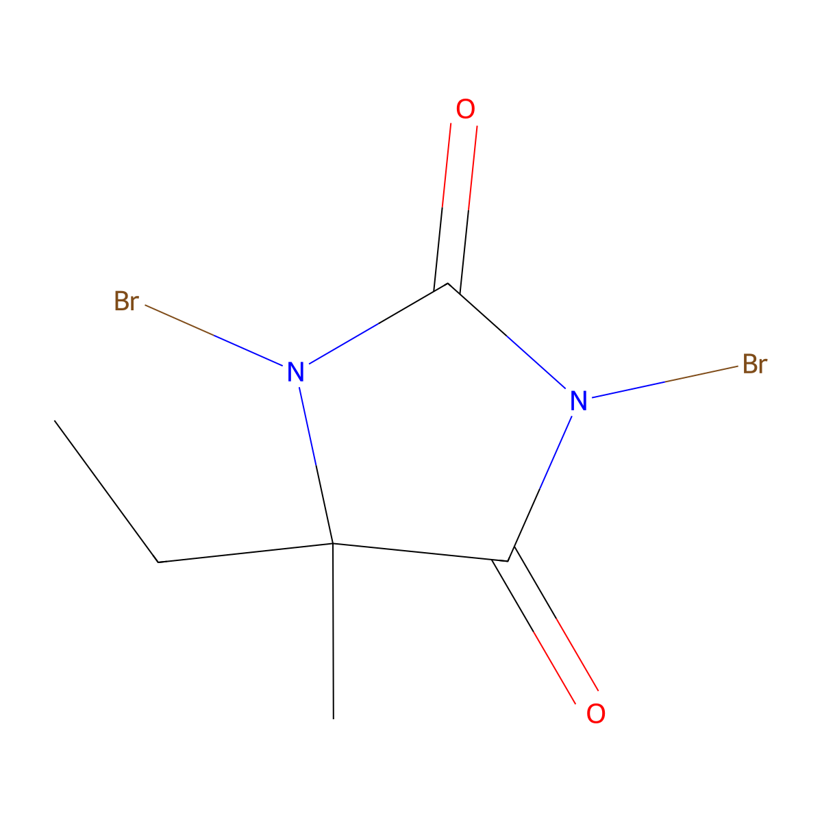 1,3-Dibromo-5-ethyl-5-methylhydantoin molecular structure, CAS 82925-96-0