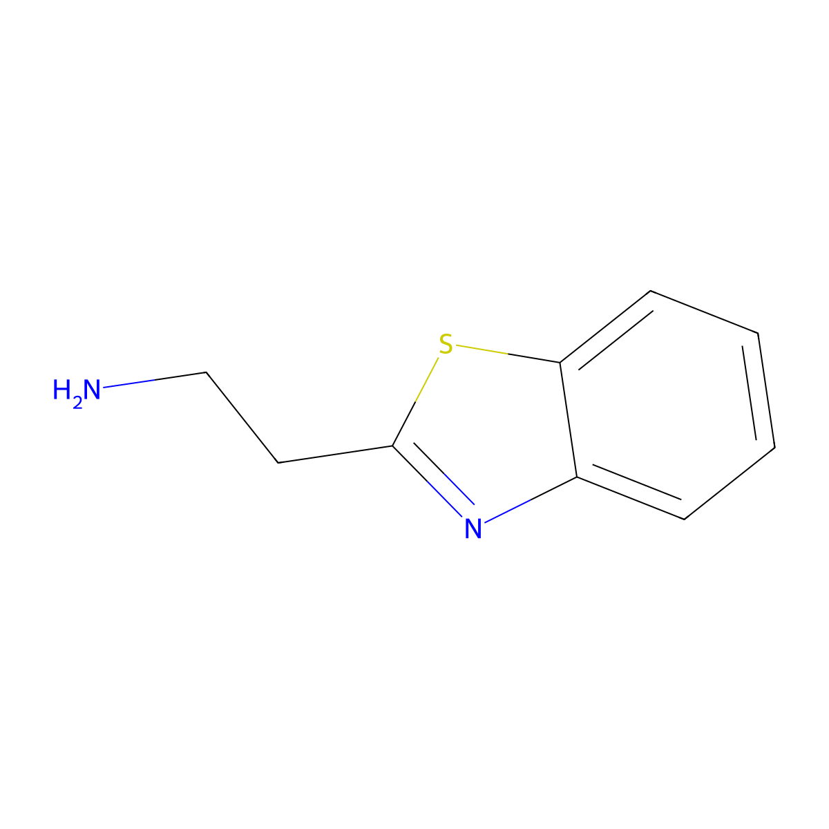 2-(1,3-Benzothiazol-2-yl)ethan-1-amine molecular structure, CAS 82928-10-7