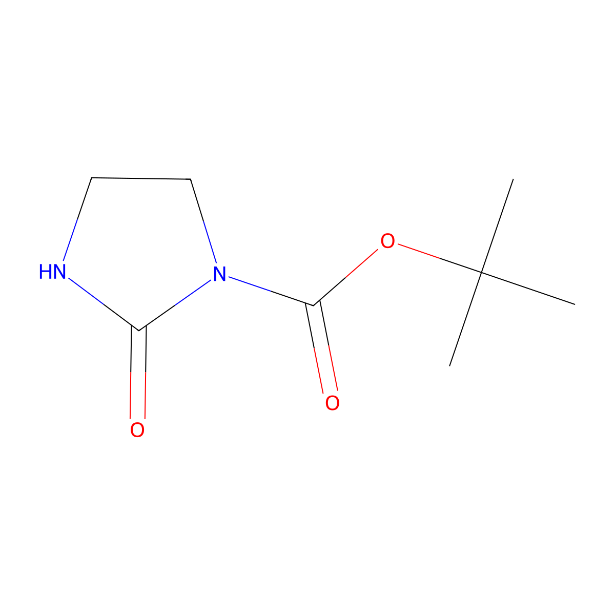 Tert-butyl 2-oxoimidazolidine-1-carboxylate molecular structure, CAS 82933-19-5