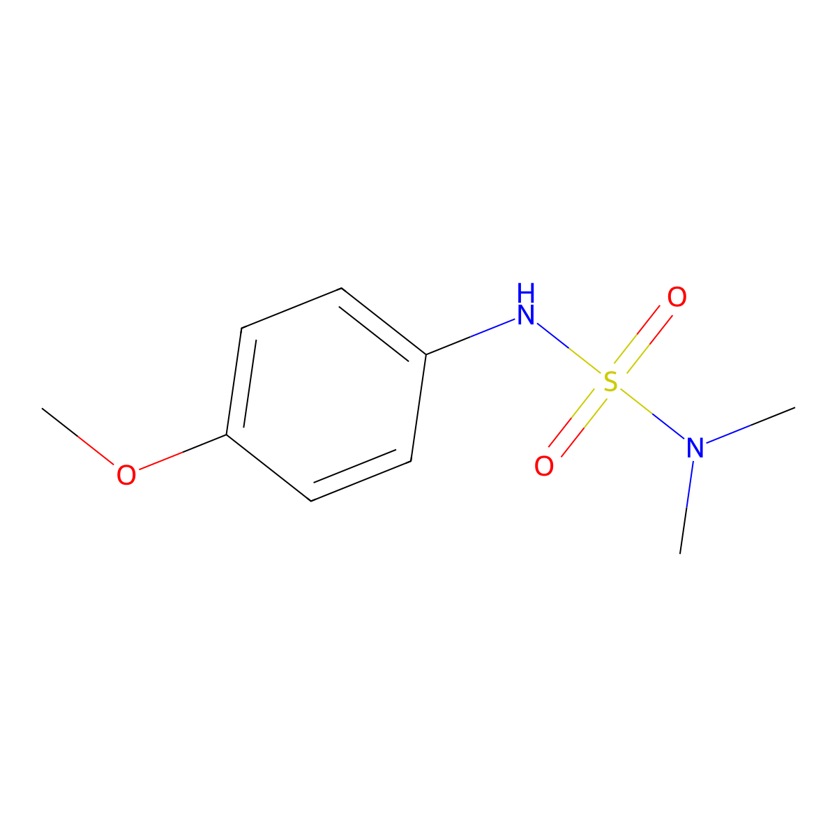 1-(Dimethylsulfamoylamino)-4-methoxybenzene molecular structure, CAS 82936-47-8