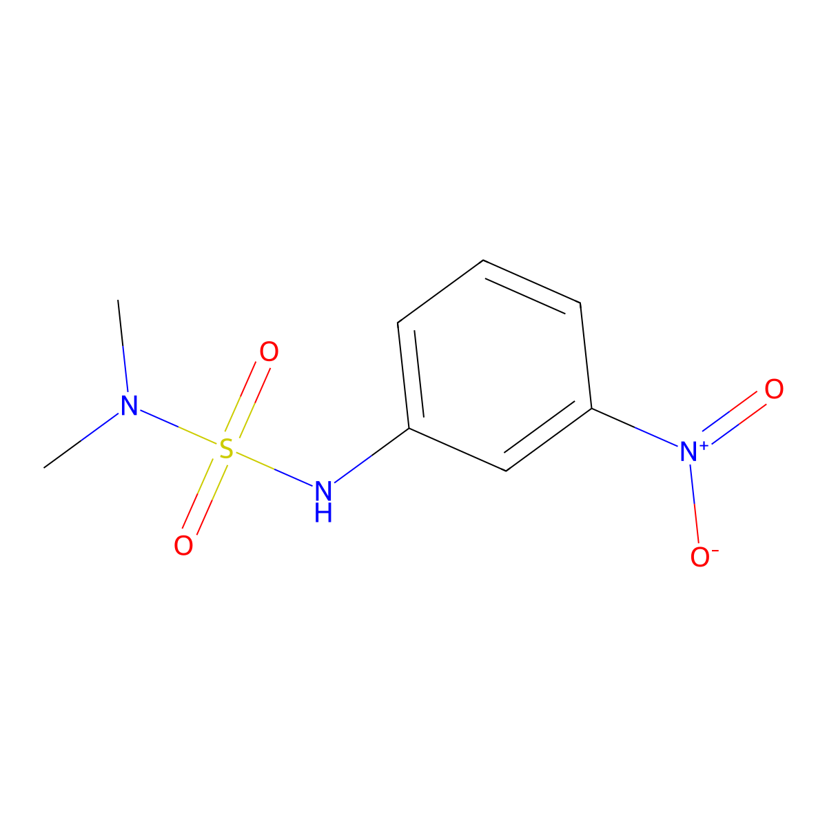 N,N-dimethyl-N'-(3-nitrophenyl)sulfamide molecular structure, CAS 82936-48-9