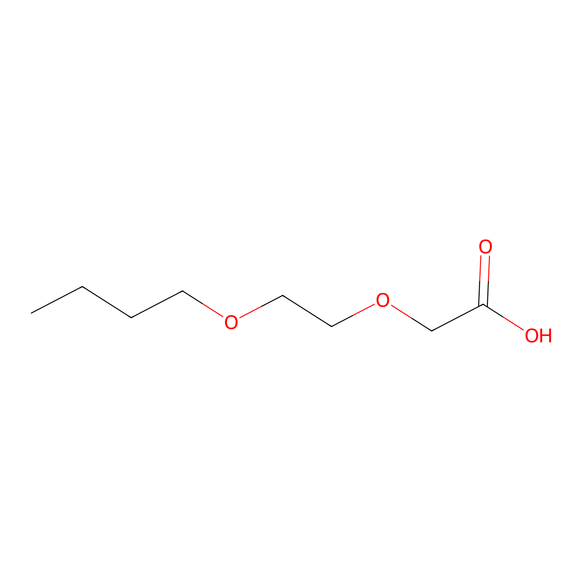 2-(2-Butoxyethoxy)acetic acid molecular structure, CAS 82941-26-2