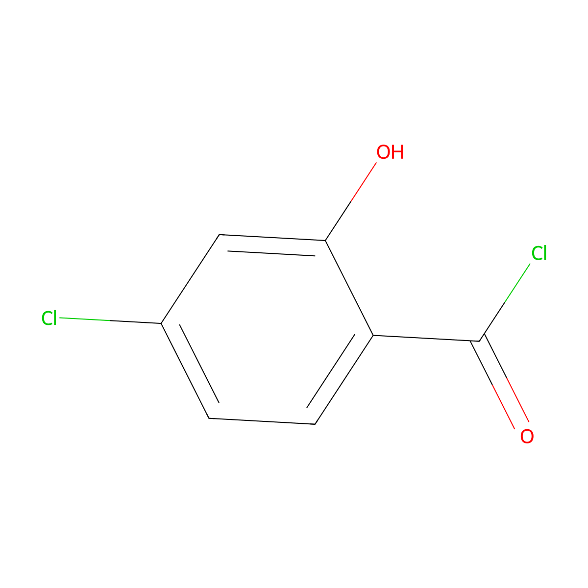 4-Chloro-2-hydroxybenzoyl chloride molecular structure, CAS 82944-13-6