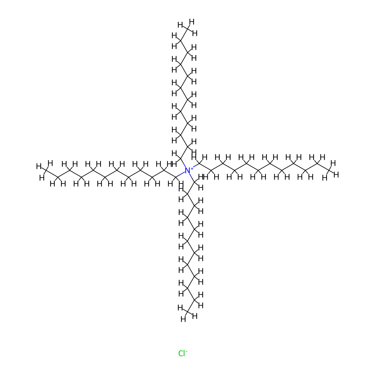 Tetradodecylammonium chloride molecular structure, CAS 82944-72-7